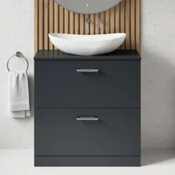Erin 800mm Floorstanding 2 Drawer Vanity Unit & Countertop