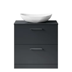 Erin 800mm Floorstanding 2 Drawer Vanity Unit & Countertop