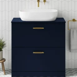 Erin 800mm Floorstanding 2 Drawer Vanity Unit & Countertop
