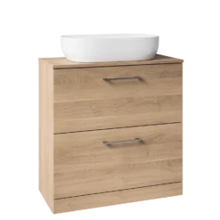Erin 800mm Floorstanding 2 Drawer Vanity Unit & Countertop