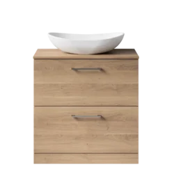 Erin 800mm Floorstanding 2 Drawer Vanity Unit & Countertop