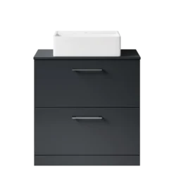 Erin 800mm Floorstanding 2 Drawer Vanity Unit & Countertop