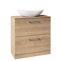 Erin 800mm Floorstanding 2 Drawer Vanity Unit & Countertop