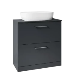 Erin 800mm Floorstanding 2 Drawer Vanity Unit & Countertop