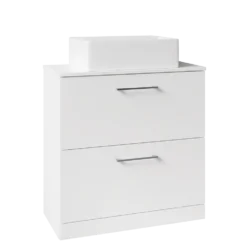 Erin 800mm Floorstanding 2 Drawer Vanity Unit & Countertop