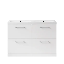 Erin 1200mm Floorstanding 4 Drawer Vanity Unit & Double Basin