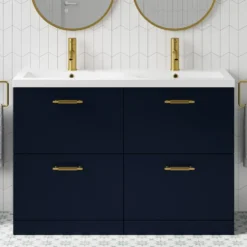 Erin 1200mm Floorstanding 4 Drawer Vanity Unit & Double Basin