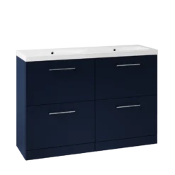 Erin 1200mm Floorstanding 4 Drawer Vanity Unit & Double Basin