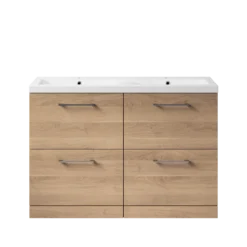 Erin 1200mm Floorstanding 4 Drawer Vanity Unit & Double Basin