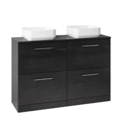 Erin 1200mm Floorstanding 4 Drawer Vanity Unit & Double Countertop