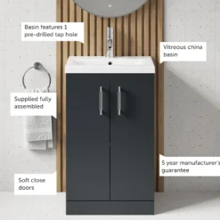 Erin 500mm Floorstanding Vanity Unit & Basin