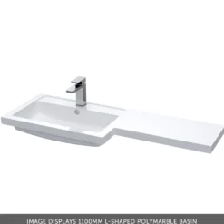 Erin 1100mm Matt Blue Combination Bathroom 2 Door Sink & Toilet Unit
