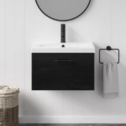 Erin 600mm Wall Mounted 1 Drawer Vanity Unit & Basin