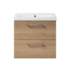 Erin 600mm Wall Mounted 2 Drawer Vanity Unit & Basin