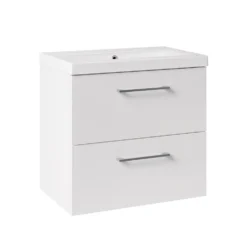 Erin 600mm Wall Mounted 2 Drawer Vanity Unit & Basin