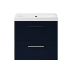 Erin 600mm Wall Mounted 2 Drawer Vanity Unit & Basin