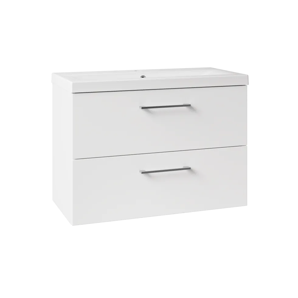 Erin 800mm Wall Mounted 2 Drawer Vanity Unit & Basin