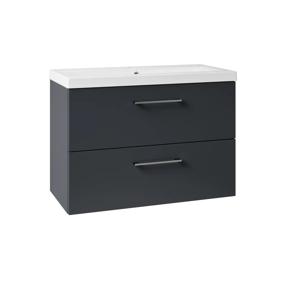 Erin 800mm Wall Mounted 2 Drawer Vanity Unit & Basin