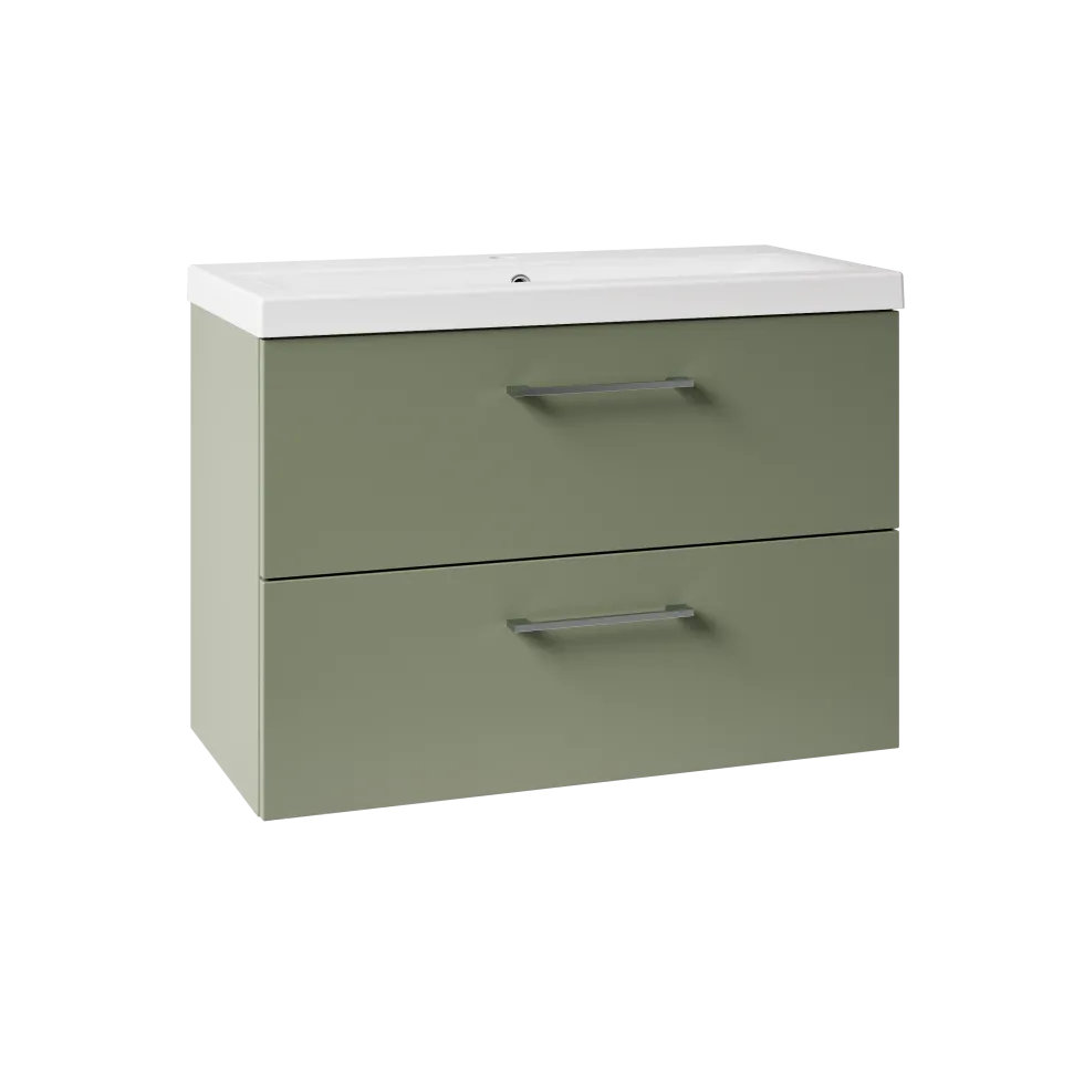 Erin 800mm Wall Mounted 2 Drawer Vanity Unit & Basin