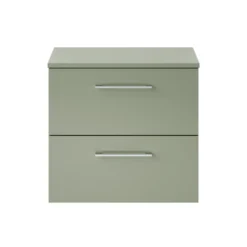 Erin 600mm Wall Mounted 2 Drawer Vanity Unit & Countertop
