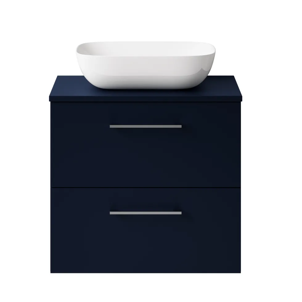 Erin 600mm Wall Mounted 2 Drawer Vanity Unit & Countertop