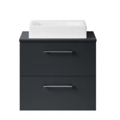 Erin 600mm Wall Mounted 2 Drawer Vanity Unit & Countertop