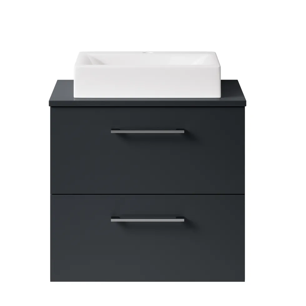 Erin 600mm Wall Mounted 2 Drawer Vanity Unit & Countertop