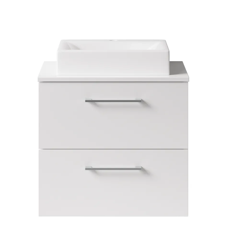 Erin 600mm Wall Mounted 2 Drawer Vanity Unit & Countertop