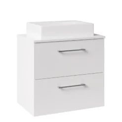 Erin 600mm Wall Mounted 2 Drawer Vanity Unit & Countertop