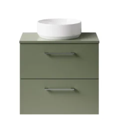 Erin 600mm Wall Mounted 2 Drawer Vanity Unit & Countertop