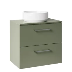 Erin 600mm Wall Mounted 2 Drawer Vanity Unit & Countertop