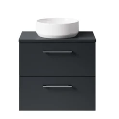 Erin 600mm Wall Mounted 2 Drawer Vanity Unit & Countertop