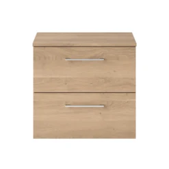 Erin 600mm Wall Mounted 2 Drawer Vanity Unit & Countertop
