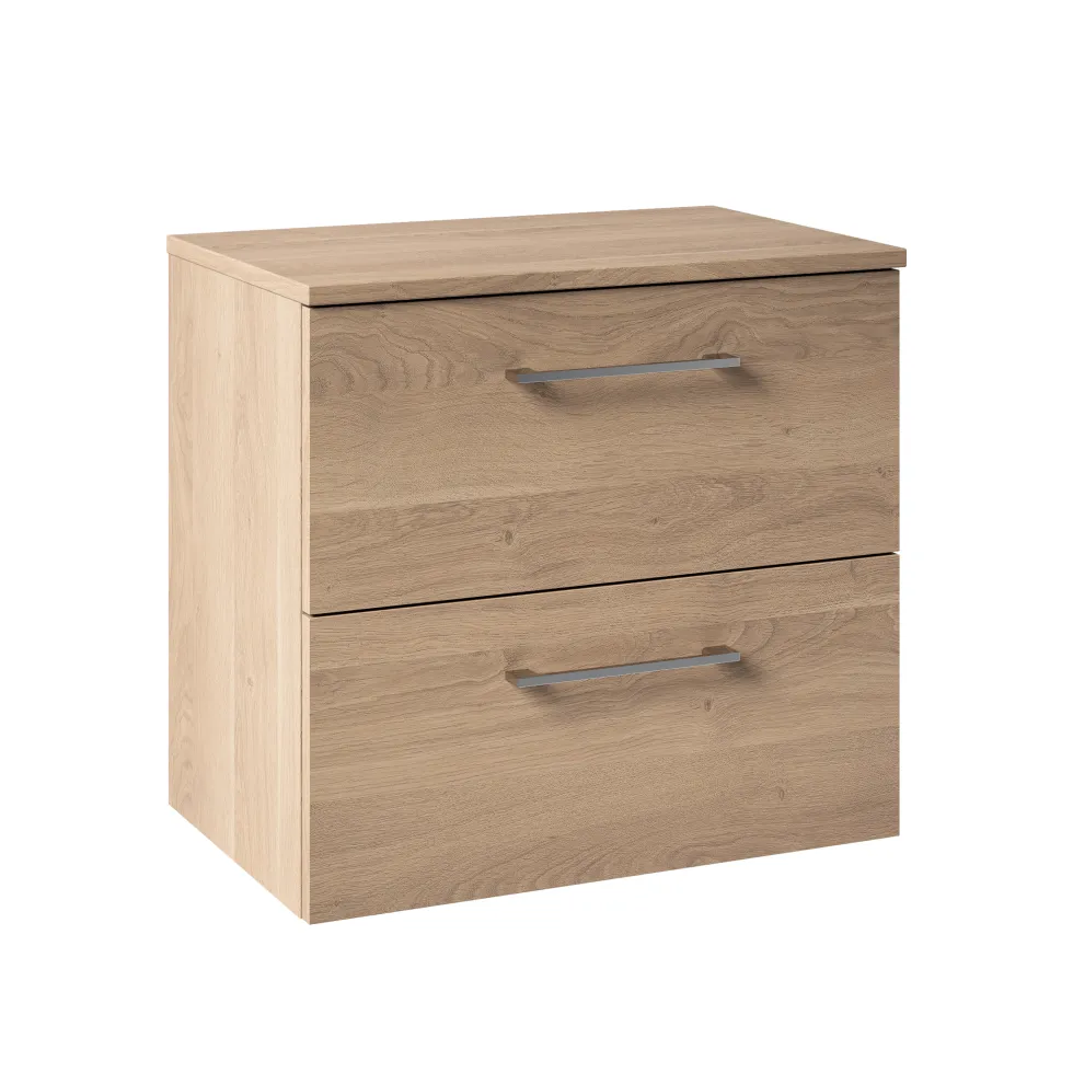 Erin 600mm Wall Mounted 2 Drawer Vanity Unit & Countertop