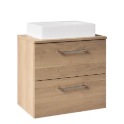 Erin 600mm Wall Mounted 2 Drawer Vanity Unit & Countertop