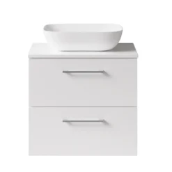 Erin 600mm Wall Mounted 2 Drawer Vanity Unit & Countertop