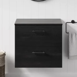 Erin 600mm Wall Mounted 2 Drawer Vanity Unit & Countertop