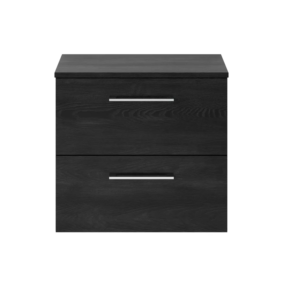 Erin 600mm Wall Mounted 2 Drawer Vanity Unit & Countertop