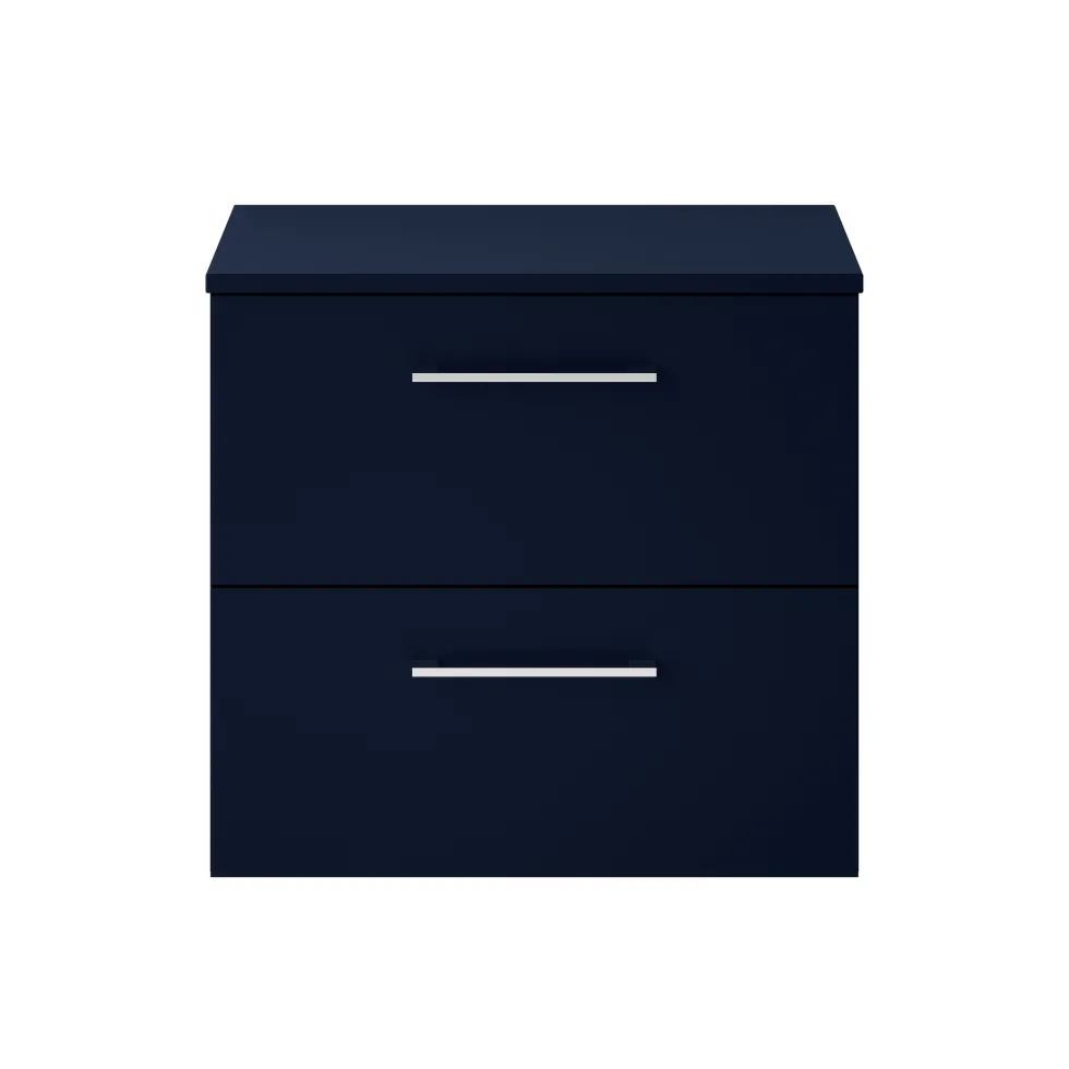 Erin 600mm Wall Mounted 2 Drawer Vanity Unit & Countertop