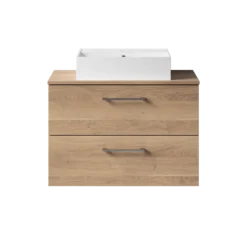 Erin 800mm Wall Mounted 2 Drawer Vanity Unit & Countertop