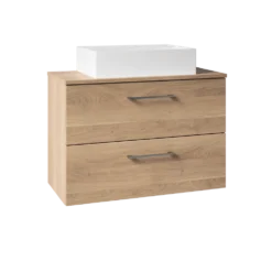 Erin 800mm Wall Mounted 2 Drawer Vanity Unit & Countertop