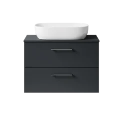 Erin 800mm Wall Mounted 2 Drawer Vanity Unit & Countertop