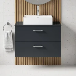 Erin 800mm Wall Mounted 2 Drawer Vanity Unit & Countertop