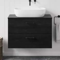 Erin 800mm Wall Mounted 2 Drawer Vanity Unit & Countertop