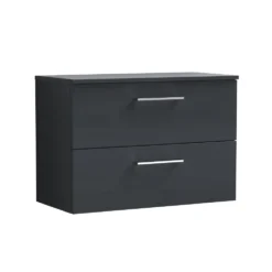 Erin 800mm Wall Mounted 2 Drawer Vanity Unit & Countertop