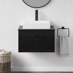 Erin 600mm Wall Mounted 1 Drawer Vanity Unit & Countertop