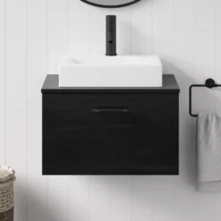 Erin 600mm Wall Mounted 1 Drawer Vanity Unit & Countertop