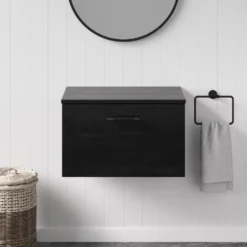 Erin 600mm Wall Mounted 1 Drawer Vanity Unit & Countertop