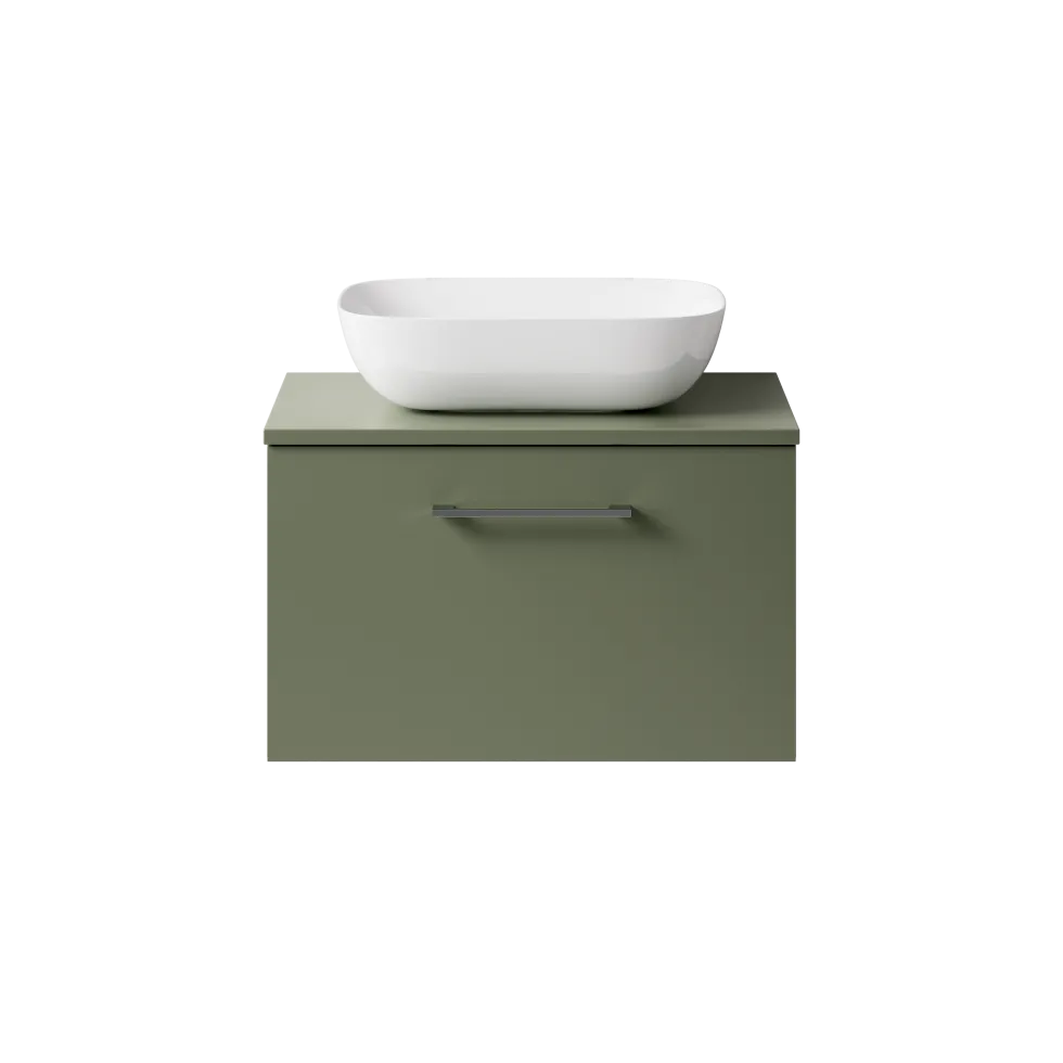 Erin 600mm Wall Mounted 1 Drawer Vanity Unit & Countertop