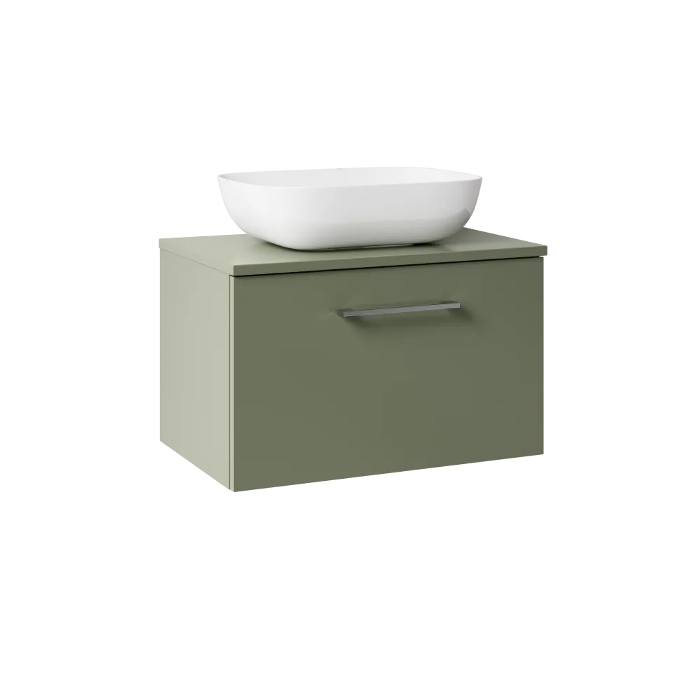 Erin 600mm Wall Mounted 1 Drawer Vanity Unit & Countertop